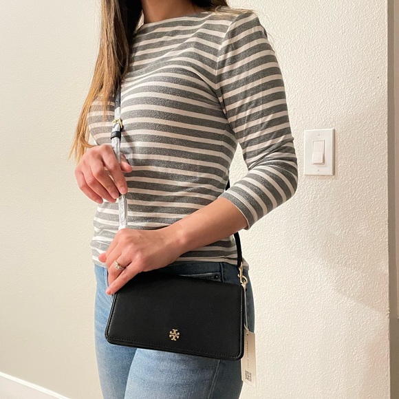 New, authentic tory burch Emerson mini crossbody bag black - Picture 10 of 12